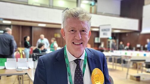 Newly elected councillor Jonathan Oxley